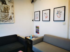 Salle d'attente de ostéopathe et étiopathe à Montpellier